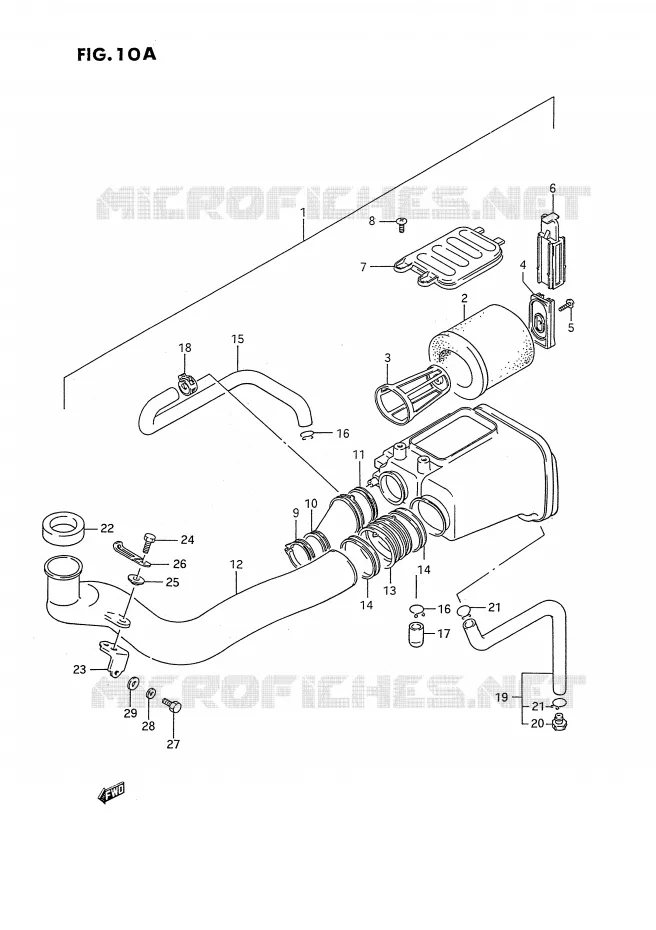 FILTRE A AIR (MODELE M/N/P/R/S) Suzuki QUAD 250 QUADRUNNER 1994  LT-4WDR(E3)