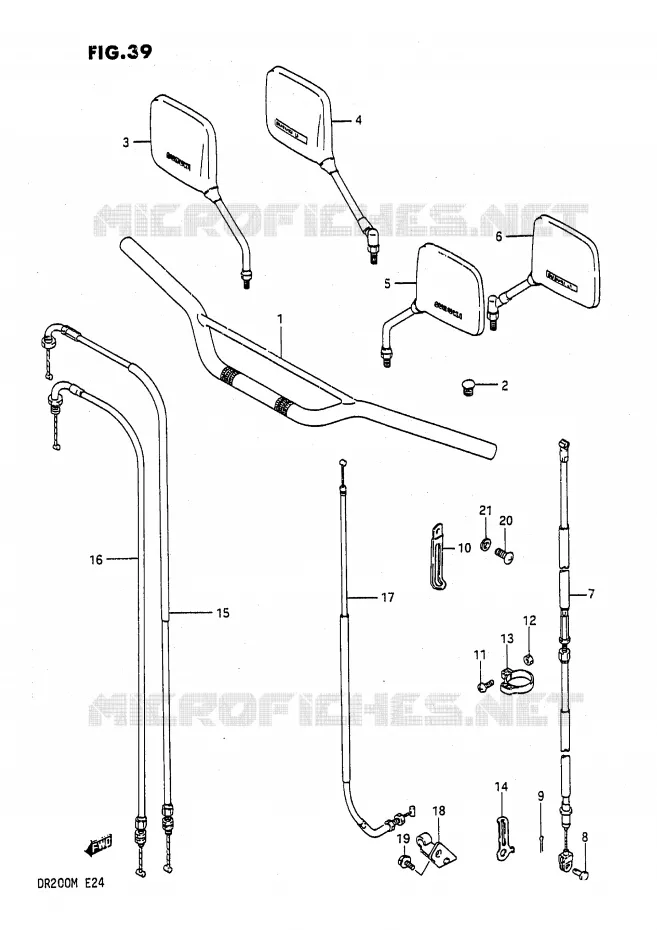 GUIDON Suzuki MOTO 200 DR 1991  DR200M(E24)