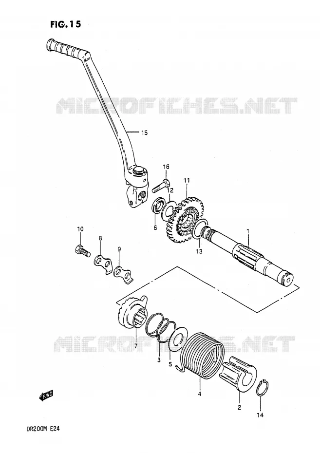 KICK Suzuki MOTO 200 DR 1986  DR200G(E24)