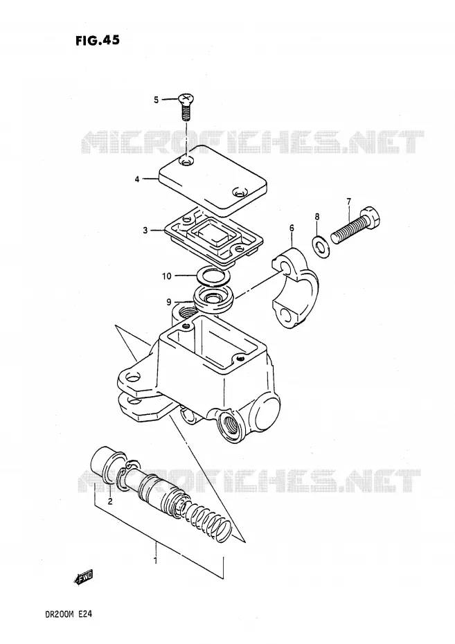 MAITRE CYLINDRE AVANT Suzuki MOTO 200 DR 1987  DR200H(E24)
