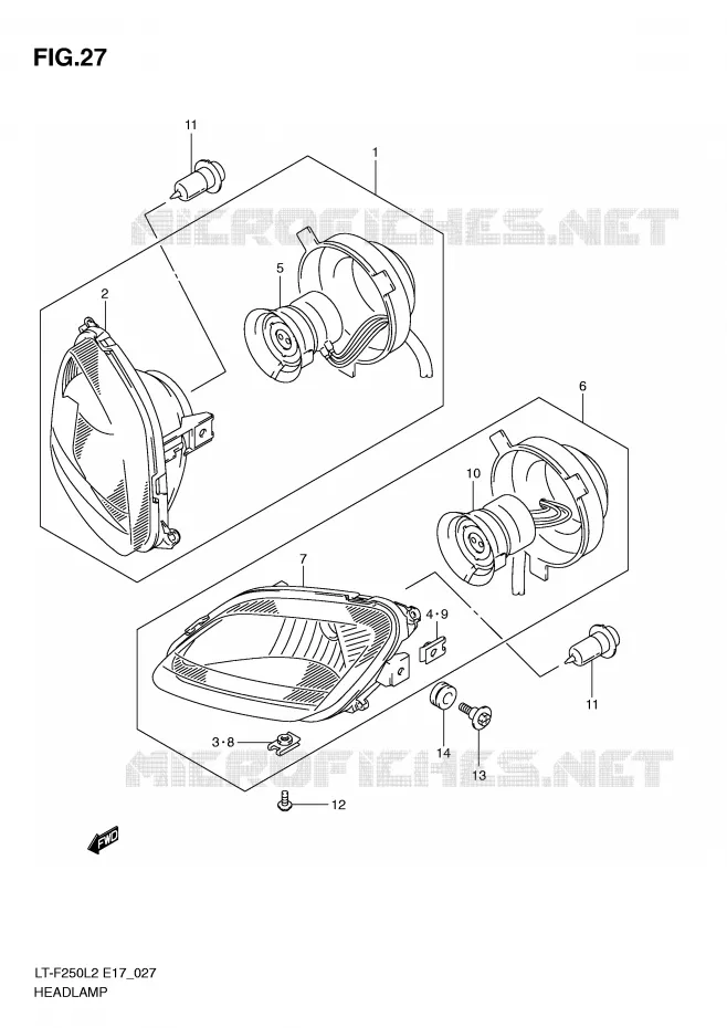 PHARE Suzuki QUAD 250 OZARK 2012  LT-F250L2(E17)