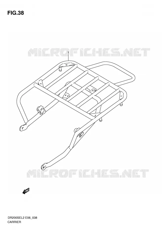 PORTE PAQUET (DR200SEL2 E24) Suzuki MOTO 200 DR 2012  DR200SEL2(E06)