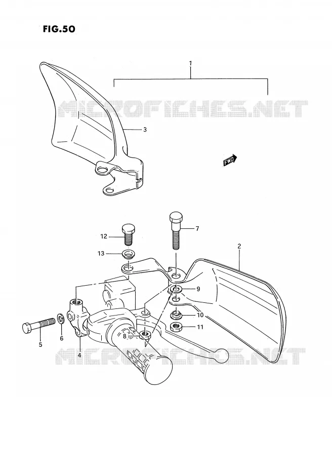 PROTEGES MAINS (OPTIONNEL) Suzuki QUAD 250 QUADRUNNER 1987  LT-4WDH(E3)