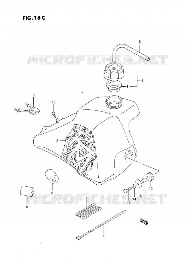 RESERVOIR D'ESSENCE (MODELE R/S) Suzuki MOTO 80 RM 1987  RM80H(E24)