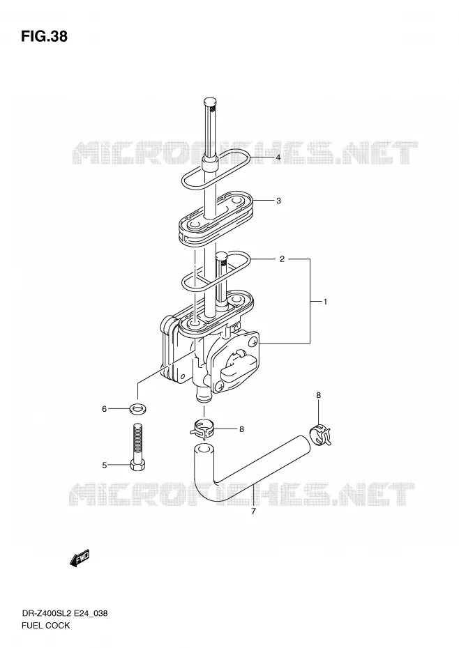 ROBINET D'ESSENCE Suzuki MOTO 400 DR-Z 2012  DR-Z400SL2(E24)