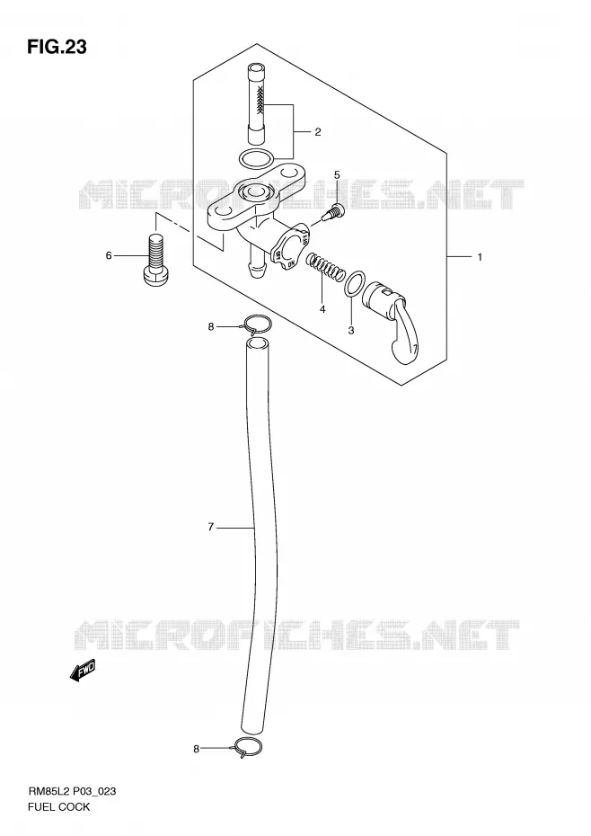 ROBINET D'ESSENCE Suzuki MOTO 85 RM 2012  RM85LL2(P03)