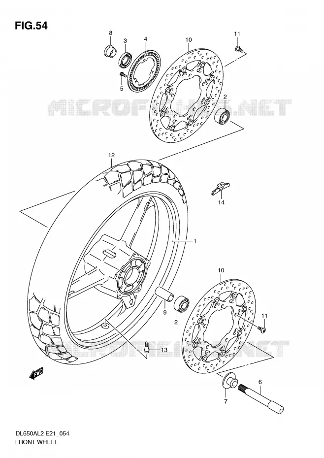 ROUE AVANT Suzuki MOTO 650 V-STROM 2012  DL650AUEL2(E21)