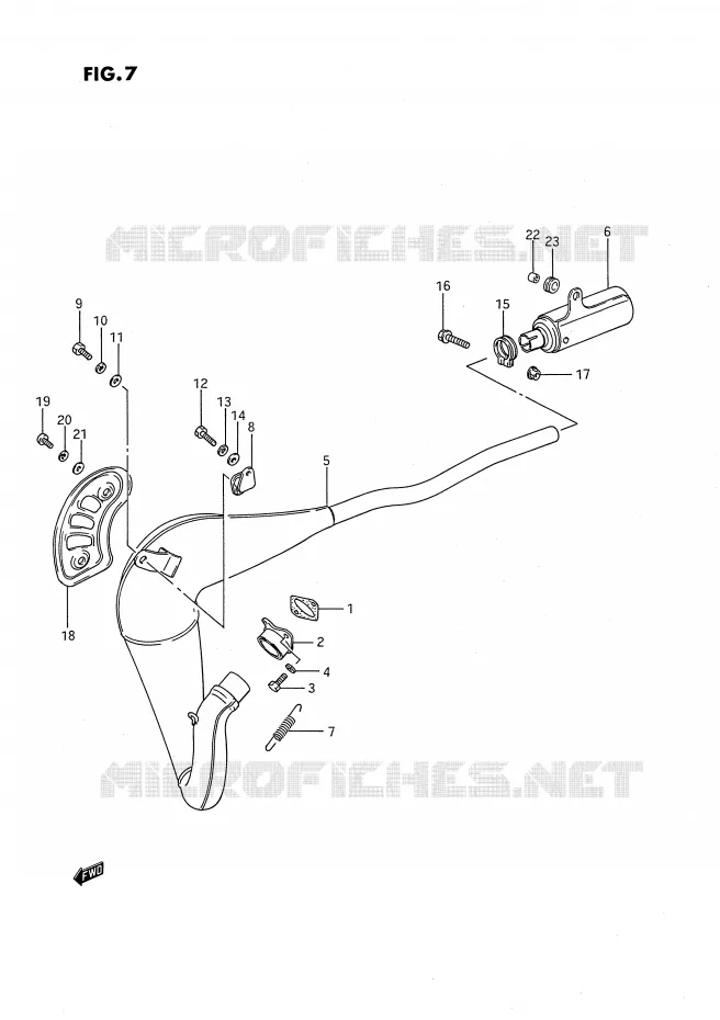 SILENCIEUX (MODELE G/H) Suzuki MOTO 80 RM 1993  RM80P(E24)