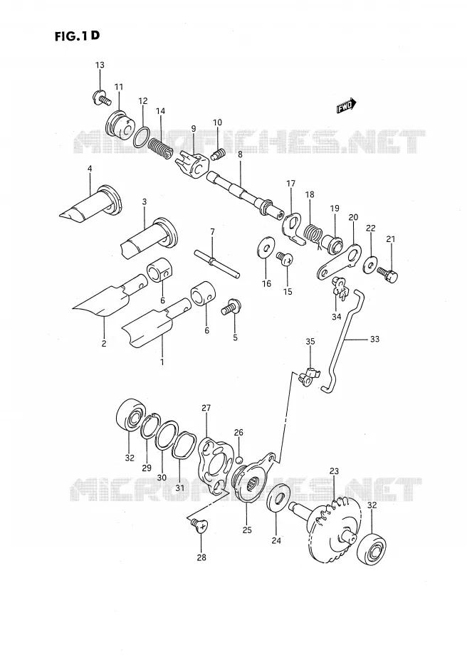 VALVE D'ECHAPPEMENT (MODELE K/L/M/N/P/R/S) Suzuki MOTO 80 RM 1989  RM80K(E24)