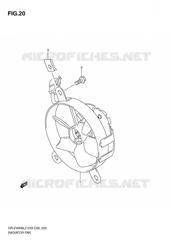 VENTILATEUR Suzuki MOTO 400 DR-Z 2012  DR-Z400SL2(E03)