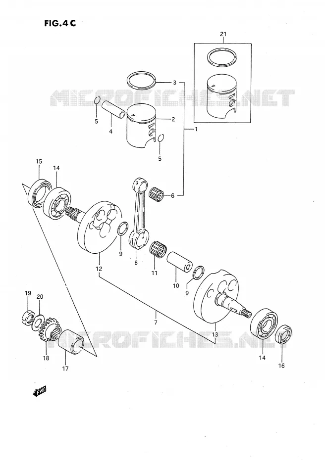 VILEBREQUIN (MODELE M/N/P/R/S) Suzuki MOTO 80 RM 1987  RM80H(E24)