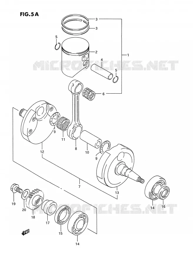 VILEBREQUIN (MODELE R/S) Suzuki MOTO 250 RM 1993  RM250P(E3)