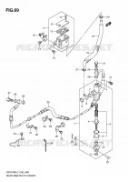 MAITRE CYLINDRE ARRIERE pour Suzuki INTRUDER 1800 2011