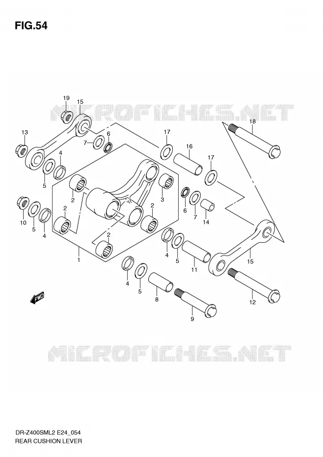 BIELLETTE DE SUSPENSION ARRIERE Suzuki MOTO 400 DR-Z 2012  DR-Z400SML2(E24)