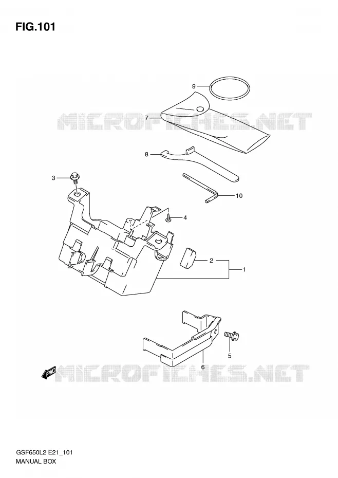 BOITE - TROUSSE A OUTILS (GSF650AL2 E21) Suzuki MOTO 650 BANDIT 2012  GSF650AL2(E21)