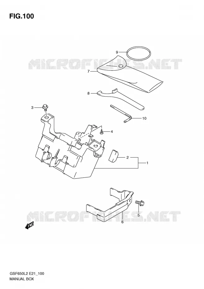 BOITE - TROUSSE A OUTILS (GSF650UL2 E21) Suzuki MOTO 650 BANDIT 2012  GSF650SL2(E21)