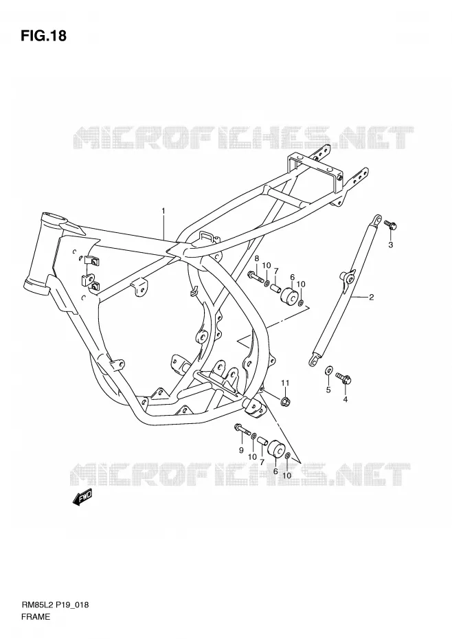 CADRE Suzuki MOTO 85 RM 2012  RM85L2(P19)