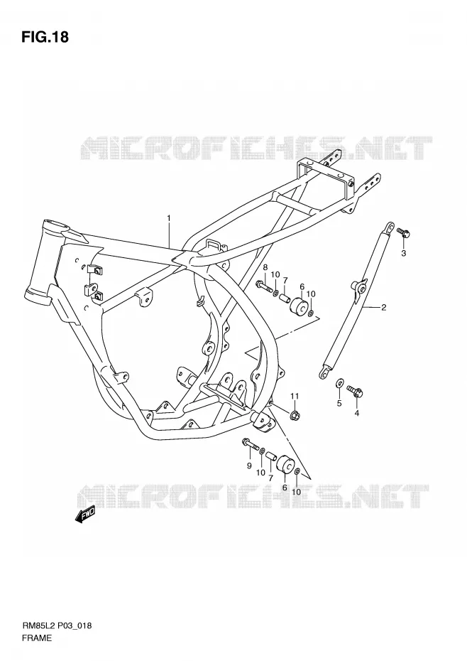 CADRE Suzuki MOTO 85 RM 2012  RM85LL2(P03)