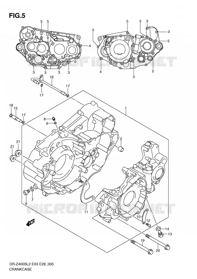 CARTER Suzuki MOTO 400 DR-Z 2012  DR-Z400SL2(E03)