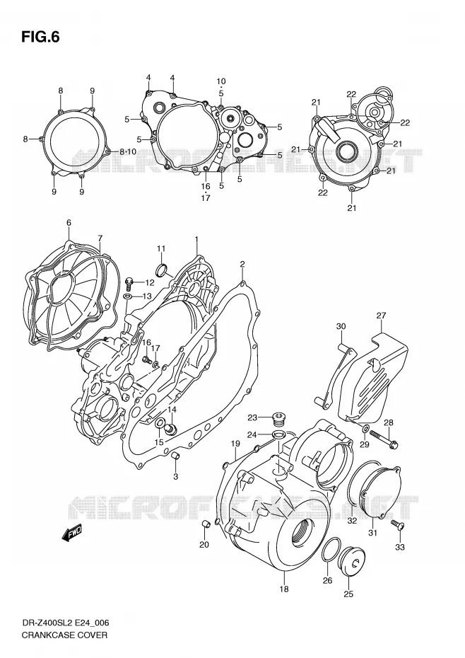CARTER Suzuki MOTO 400 DR-Z 2012  DR-Z400SL2(E24)