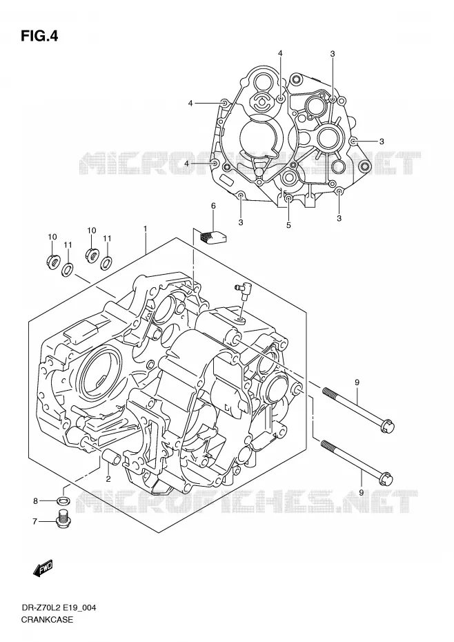 CARTER Suzuki MOTO 70 DR-Z 2012  DR-Z70L2(E19)