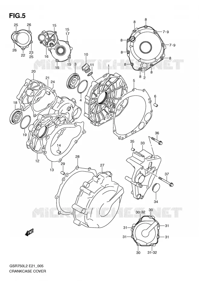 CARTER Suzuki MOTO 750 GSR 2012  GSR750AL2(E21)
