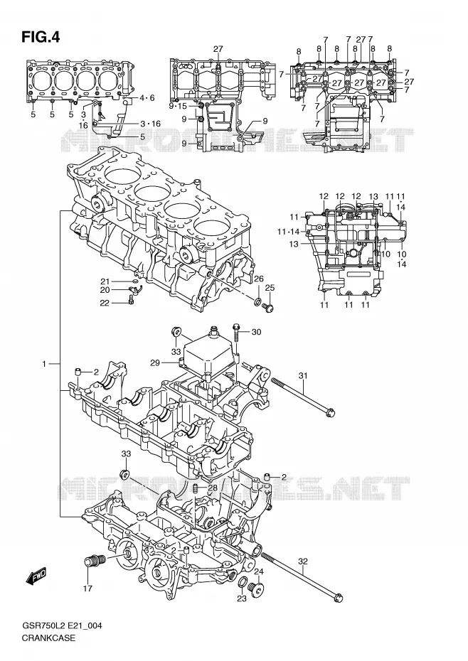 CARTER Suzuki MOTO 750 GSR 2012  GSR750AL2(E21)