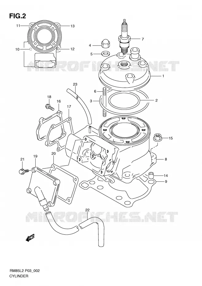 CYLINDRE Suzuki MOTO 85 RM 2012  RM85L2(P03)