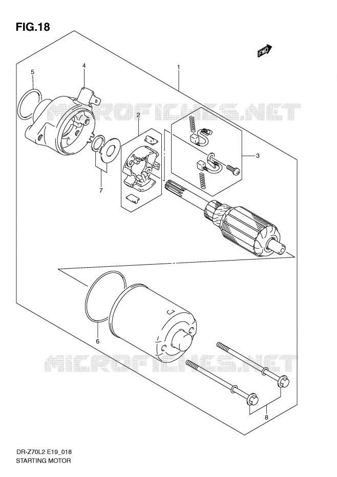 DEMARREUR Suzuki MOTO 70 DR-Z 2012  DR-Z70L2(E19)