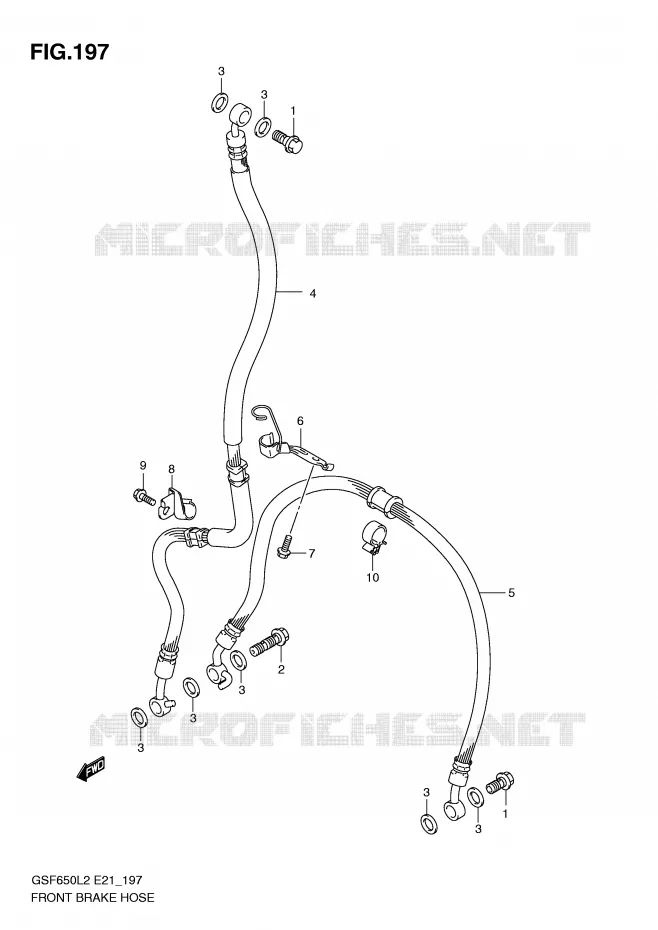 DURITE DE FREIN AVANT (GSF650L2 E21) Suzuki MOTO 650 BANDIT 2012  GSF650L2(E21)