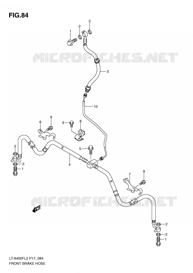 DURITE DE FREIN AVANT Suzuki QUAD 400 KINGQUAD 2012  LT-A400FZL2(P17)