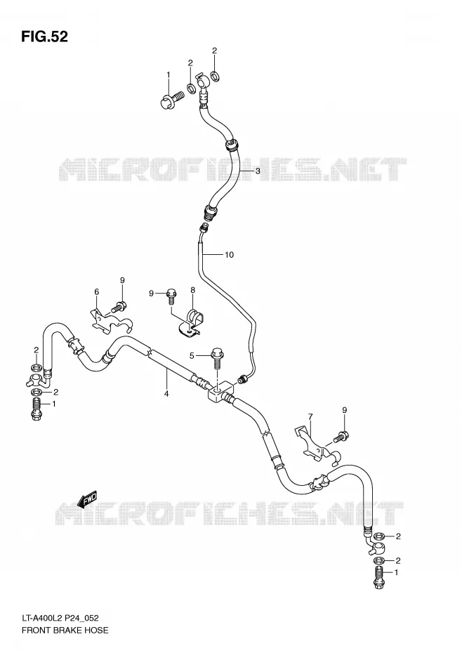 DURITE DE FREIN AVANT Suzuki QUAD 400 KINGQUAD 2012  LT-A400L2(P24)