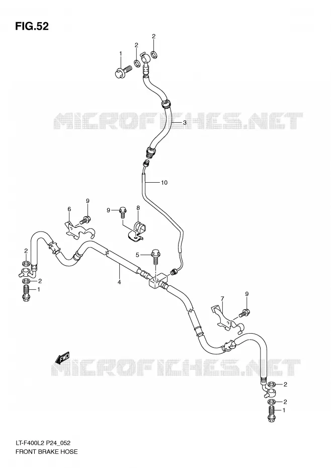 DURITE DE FREIN AVANT Suzuki QUAD 400 KINGQUAD 2012  LT-F400L2(P24)