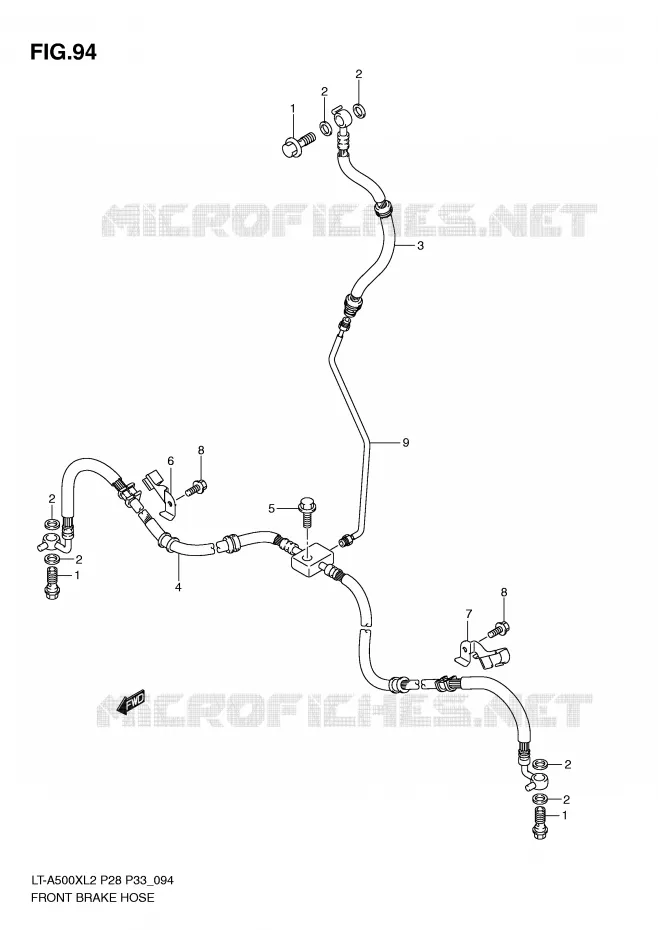 DURITE DE FREIN AVANT Suzuki QUAD 500 VINSON 2012  LT-A500XZL2(P28)