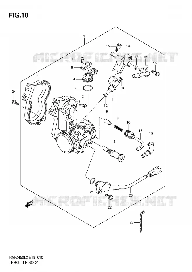 ENSEMBLE INJECTION Suzuki MOTO 450 RM-Z 2012  RM-Z450L2(E19)