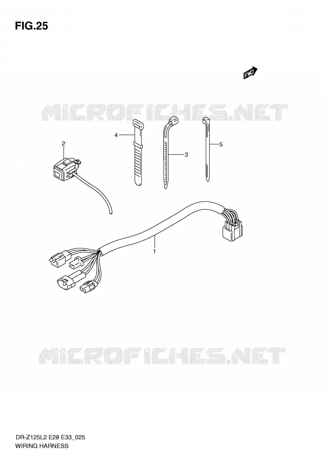 FAISCEAU ELECTRIQUE (DR-Z125LL2 E33) Suzuki MOTO 125 DR-Z 2012  DR-Z125LL2(E28)