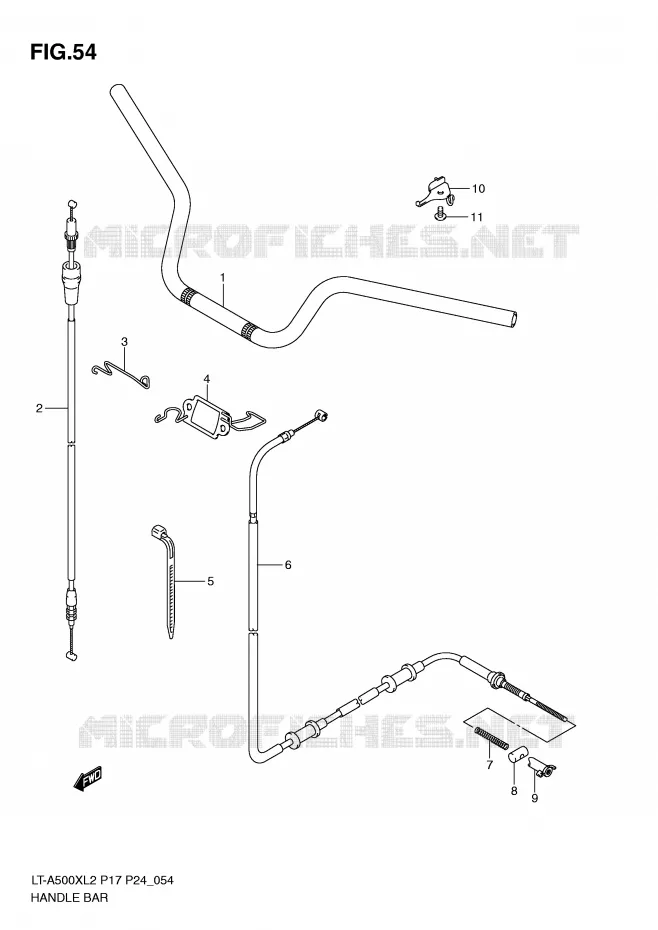 GUIDON Suzuki QUAD 500 KINGQUAD 2012  LT-A500XL2(P17)