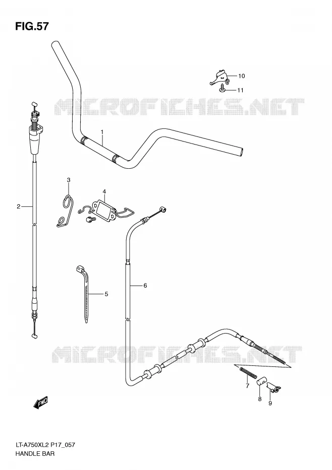 GUIDON Suzuki QUAD 750 KINGQUAD 2012  LT-A750XZL2(P17)
