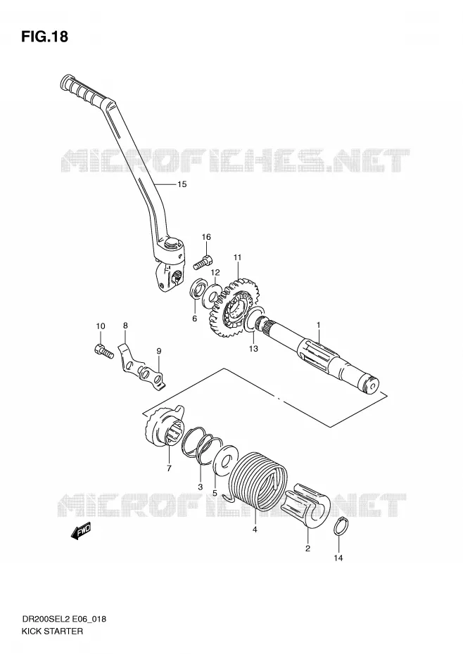 KICK Suzuki MOTO 200 DR 2012  DR200SEL2(E06)