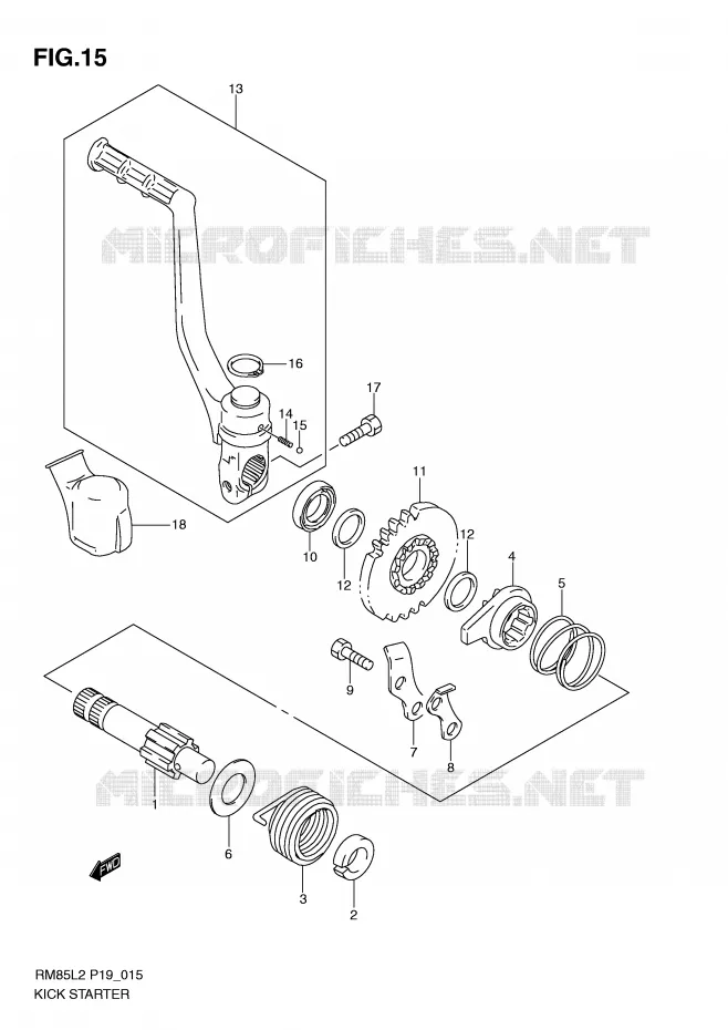 KICK Suzuki MOTO 85 RM 2012  RM85L2(P19)