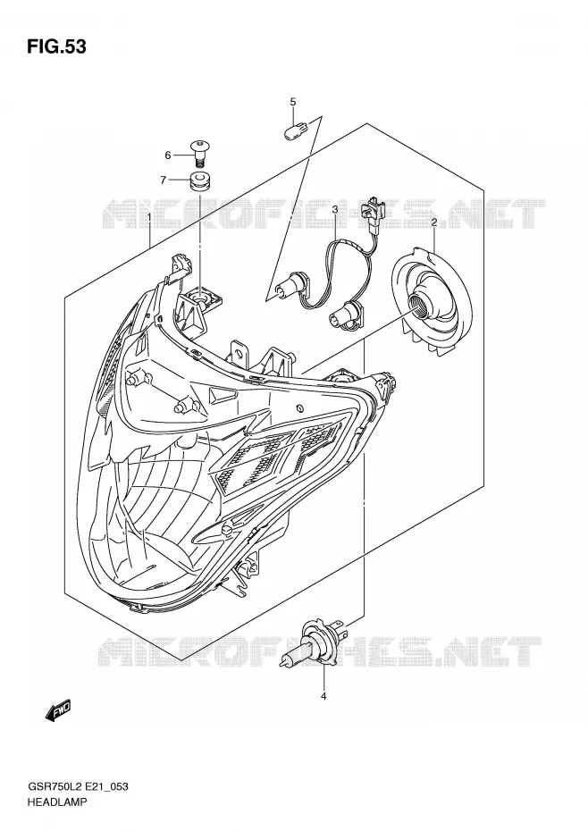 PHARE (GSR750AL2 E21) Suzuki MOTO 750 GSR 2012  GSR750AL2(E21)
