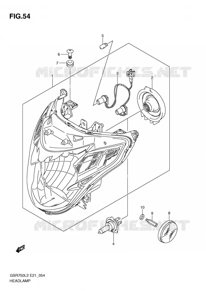 PHARE (GSR750AL2 E24) Suzuki MOTO 750 GSR 2012  GSR750AL2(E21)