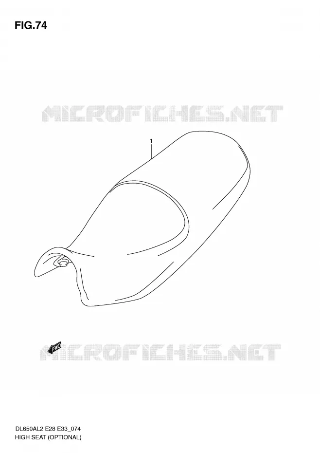SELLE HAUTE (OPTIONAL) Suzuki MOTO 650 V-STROM 2012  DL650AL2(E28)