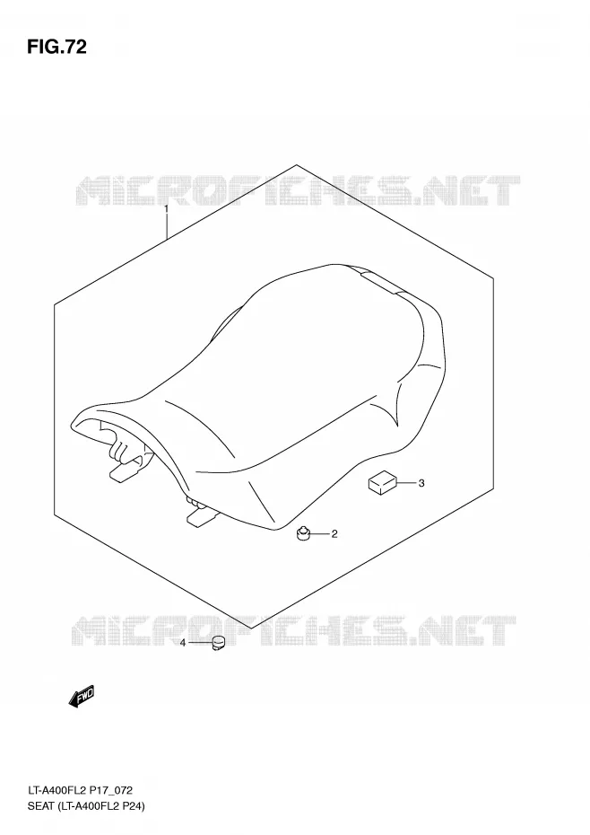 SELLE (LT-A400FL2 P24) Suzuki QUAD 400 KINGQUAD 2012  LT-A400L2(P17)