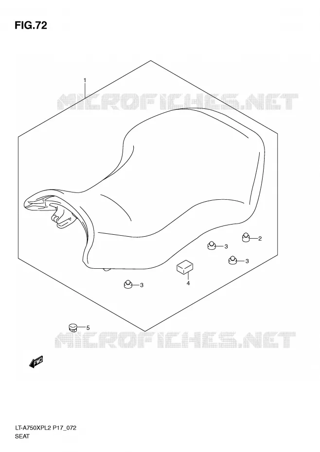 SELLE (LT-A750XPL2 P17) Suzuki QUAD 750 KINGQUAD 2012  LT-A750XPZL2(P17)