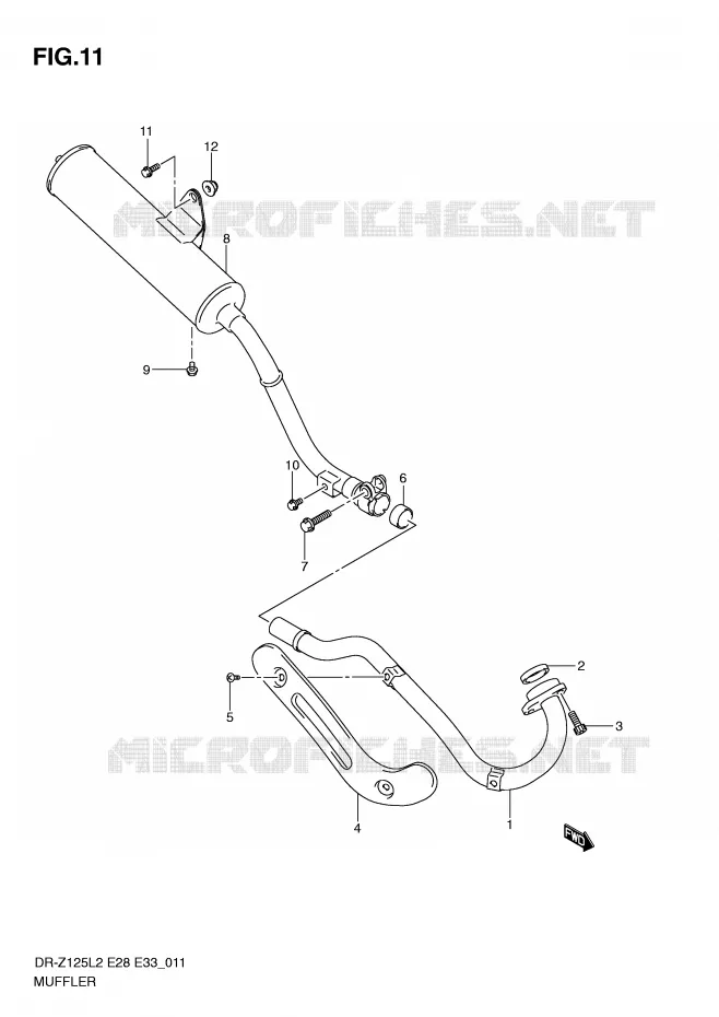 SILENCIEUX Suzuki MOTO 125 DR-Z 2012  DR-Z125LL2(E28)