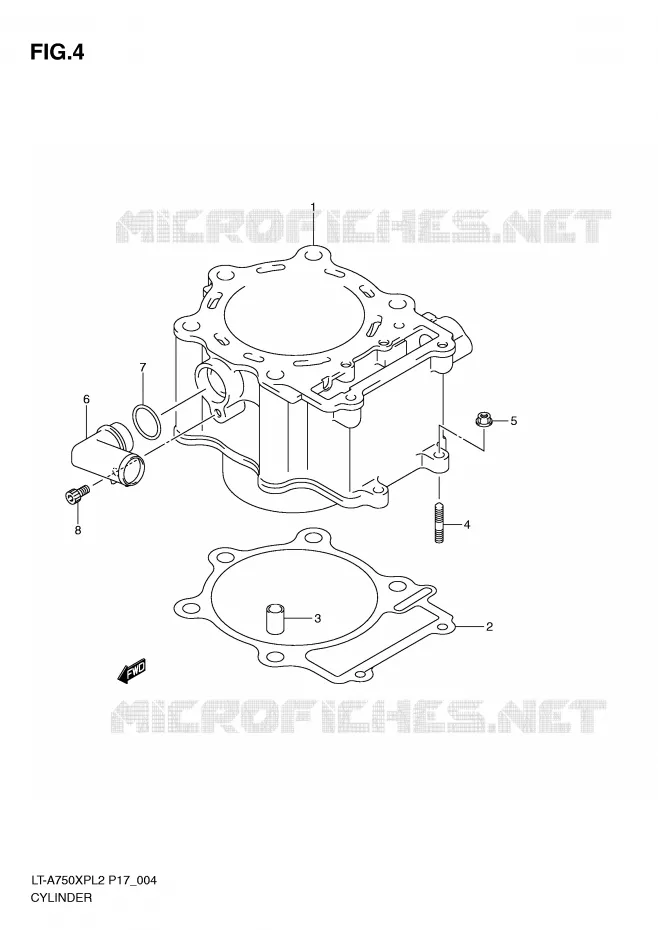 CYLINDRE Suzuki QUAD 750 KINGQUAD 2012  LT-A750XPL2(P17)