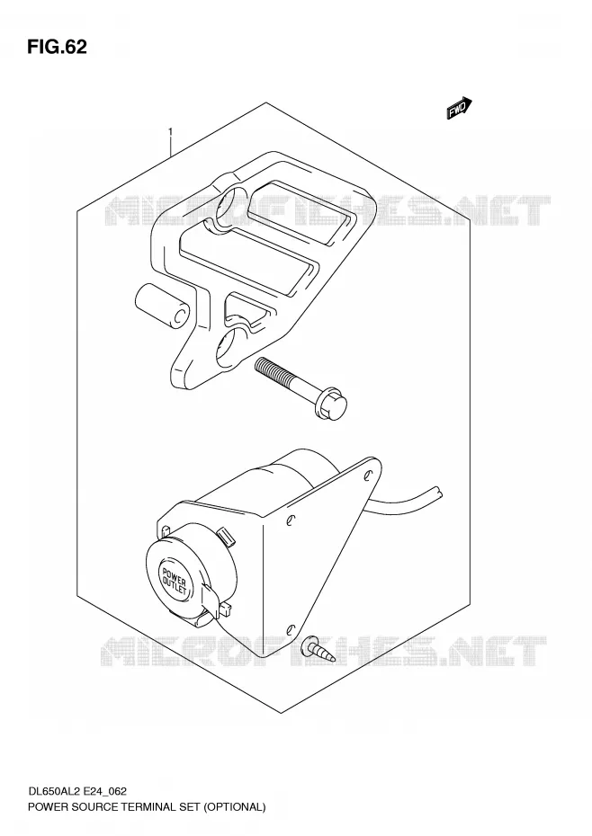 PRISE 12V (OPTIONAL) Suzuki MOTO 650 V-STROM 2012  DL650AL2(E24)