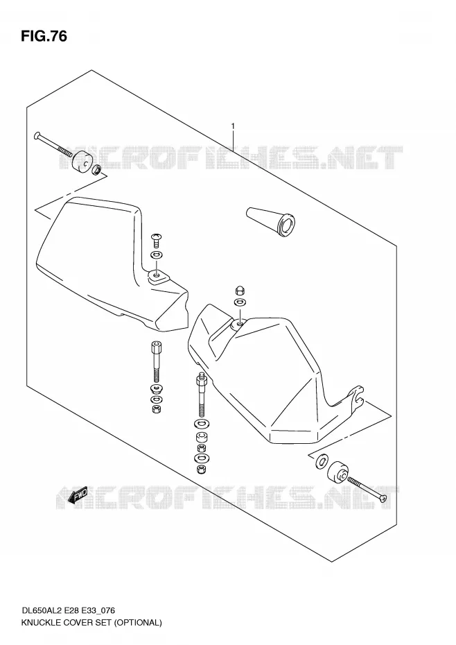 PROTEGES MAINS (OPTIONAL) Suzuki MOTO 650 V-STROM 2012  DL650AL2(E28)
