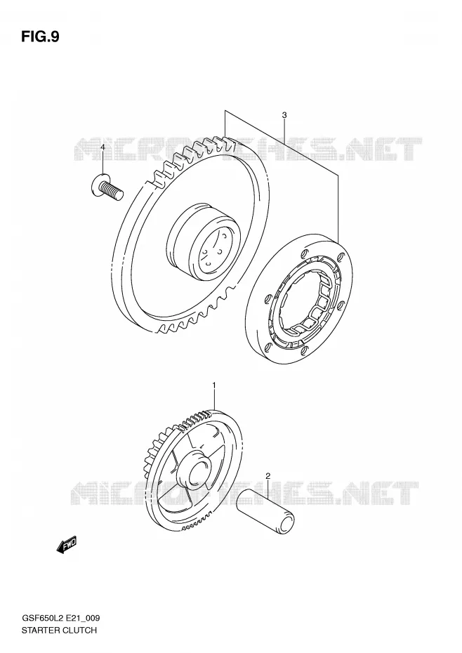 ROUE LIBRE DE DEMARREUR Suzuki MOTO 650 BANDIT 2012  GSF650UA L2